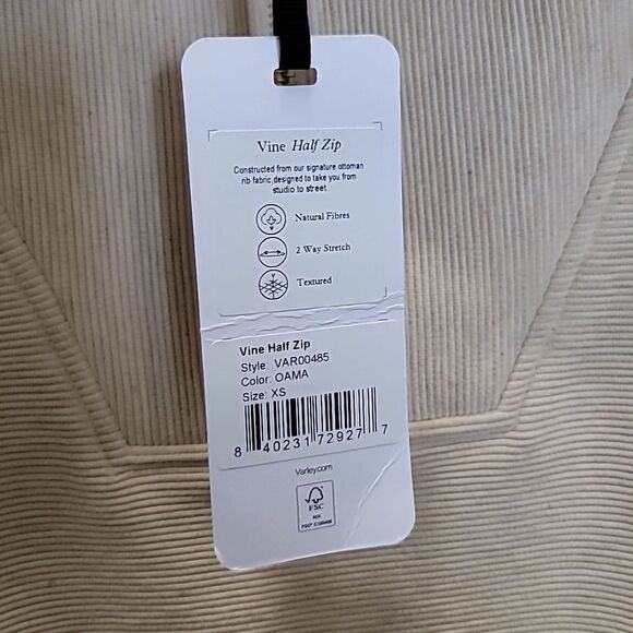 Varley Nwt Cream Vine Half Zip Sweater - Picture 5 of 14